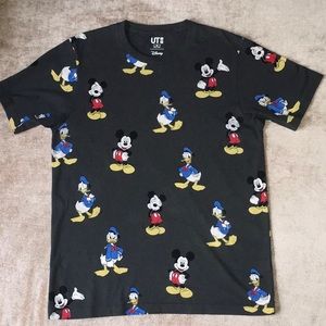 Uniqlo x Disney Mickey Mouse Donald Duck All Over Print Shirt, Size M